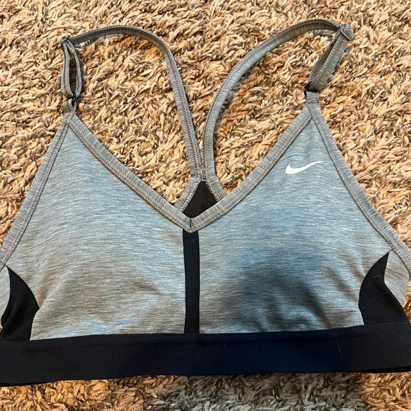Nike Other - NWOT Nike Indy Women's Light-Support Padded V-Neck Sports Bra gray black size XS